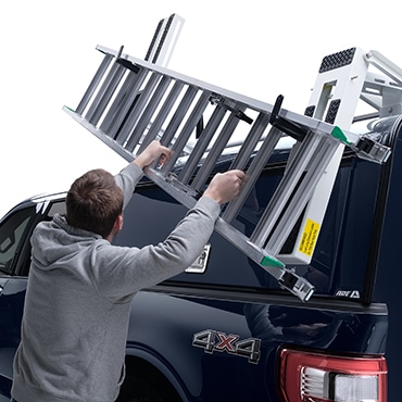 Side view of a gray truck